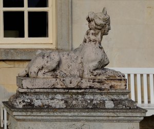 Coade stone sphinx at Milton Hall near Peterborough