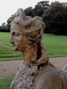 Detail of the Milton Hall sphinx